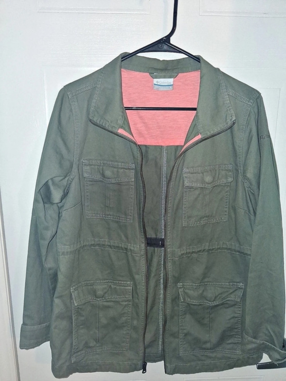 Columbia Cotton Canvas Utility Field Jacket Green Small